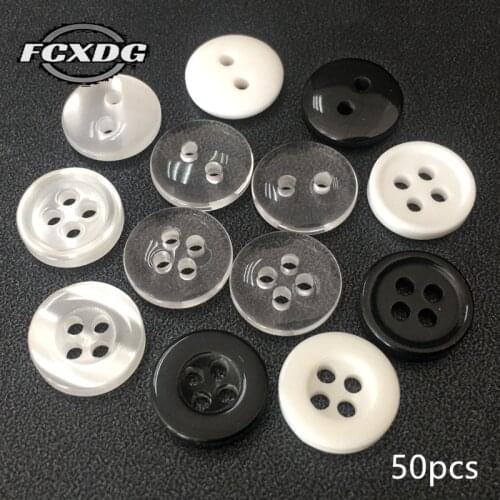 Resin Buttons for Shirt White Mens Button Up Shirt Women Sewing Material Sewing Accessories Buttons Garment Snaps for Clothes