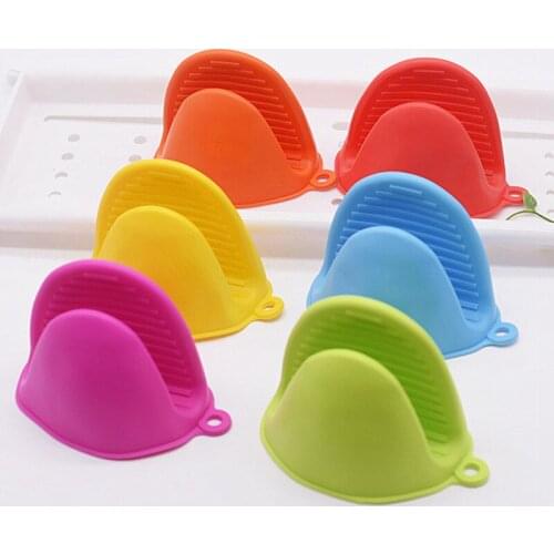 Silicone Heat Resistant Gloves Clips Insulation Non Stick Anti-slip Pot Bowel Holder Cooking Baking Oven Mitts Grill Gloves