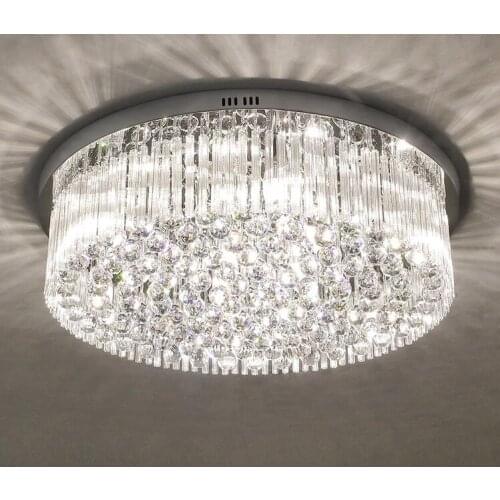 Living room lights crystal lamps round ceiling lamps modern simple bedroom lights warm hall lights restaurant lights lamps led
