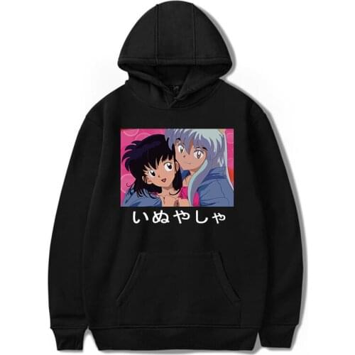 Anime Inuyasha Hoodie Sesshoumaru Printed Sweatshirts Unisex Harajuku Coat Cartoon Manga Oversized Tracksuit Clothes Tops Autumn