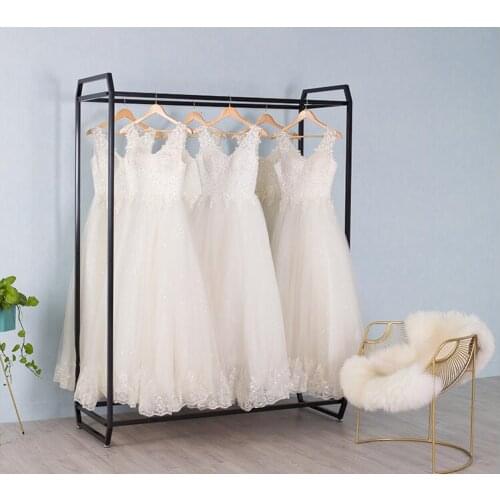 Wedding dress rack be born to hang clothes rack Europe type wedding dress store displays rack high-grade double layer dress rack
