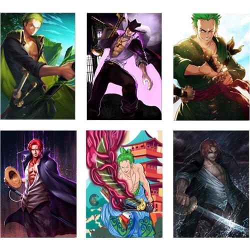 Japan Anime One Piece Poster Zoro Canvas Painting Mural Modern Living Room Bedroom Home Wall Decoration Cuadros Kids Gifts