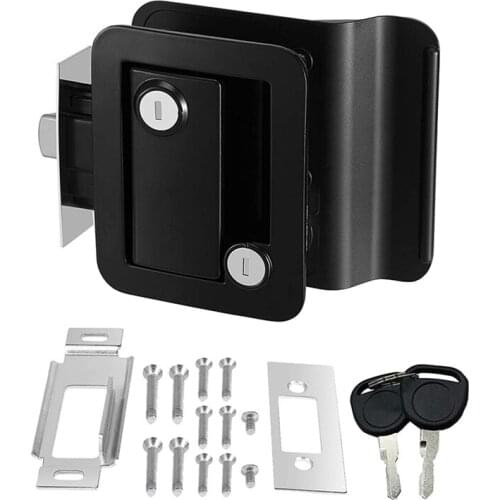 RV Travel Trailer Entry Door Lock Camper Door Latch Handle with Keys RV Door Lock Replacement for RV/Camper/Trailer