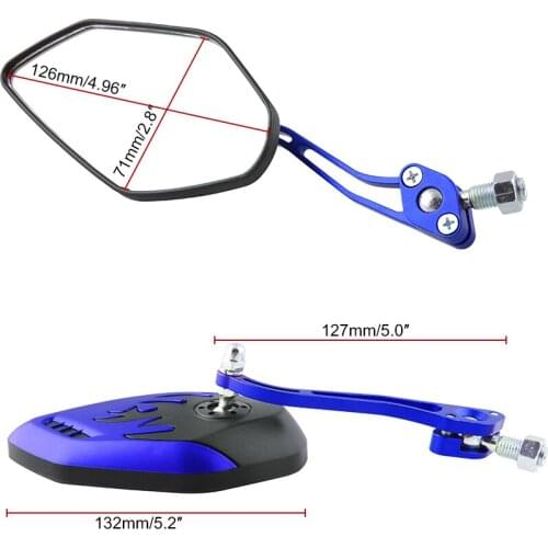 Universal Motorcycle 8mm/10mm Rearview Mirror Aluminum 360 Degree Rotation Motorcycle Motorbike Scooter Side Mirrors