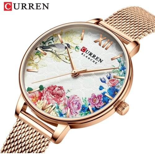 Top Brand Fashion Luxury Rose Gold Blue WristWatch Casual Fashion Women Watches Quartz Clock Gift Watch Woman Montre Femme