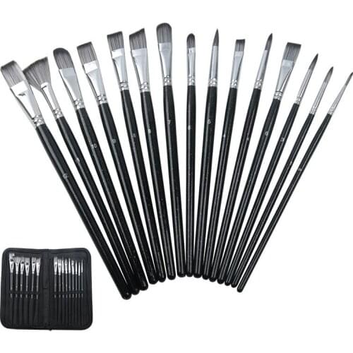 15 gouache acrylic watercolor paint brushes art supplies for painting painting brush Set fan brush painting acrylic paintbrushes