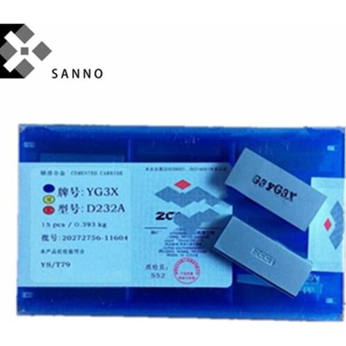 15pcs/pack YG3X D232A YG6 / YG8 / YT5 D232 CNC carbide welding inserts grooving brazed insert cutting tool blade carbide tips
