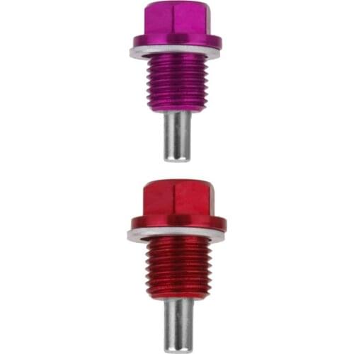 2 Colors M14X1.5 Anodized Magnetic Screw Engine Oil Pan Drain Bolt Plug