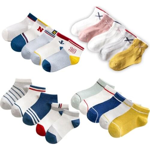 5 Pairs/Lot Kids Girls Socks Cotton Children Cartoon Sock For Boy Kids School Sport Socks Baby Costume Accessories Spring Summer