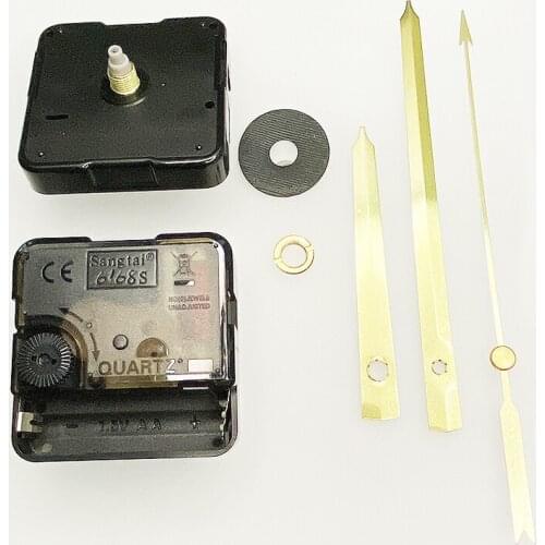 6168S Silent Plastic Wall clock Mechanism with Hands DIY Sweep Quartz Clock Movement Accessory
