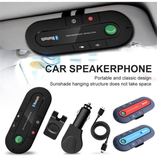 USB Power Handsfree Bluetooth Car Mp3 Player Kit V4.1+EDR Wireless Handsfree Call Noise-Cancelling Audio Receiver Sun Visor Clip