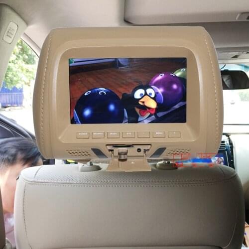 Car Display Car Headrest Monitor 7 Inch Mp5 Connect the Navigation Center Control DVD Seat Pillow TV Auto Parts High Quality