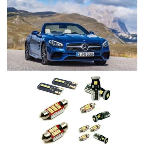 Car Led Interior Lighting For mercedes Sl400 2016 Car Auto automotive Interior light bulbs lamp for cars 11pc