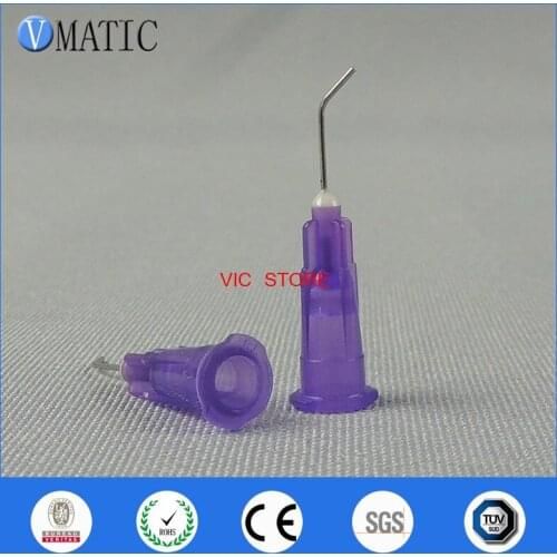 Free Shipping 100 Pieces 24G 45 Bent Degree 0.5'' Glue Dispensing Needle Bayonet Type Needles 1/2 Inch