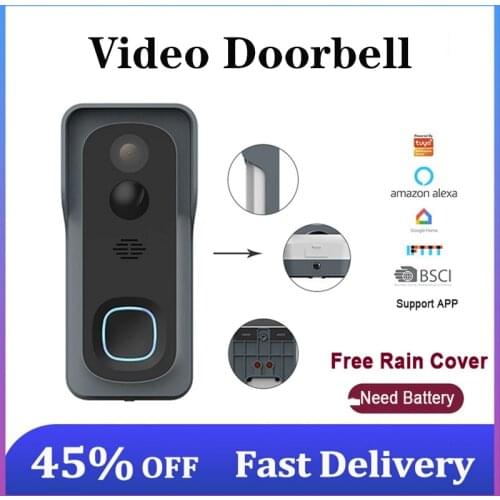 Wireless Video Doorbell 1080P With Camera Battery USB Chime Waterproof for Home Support Photo