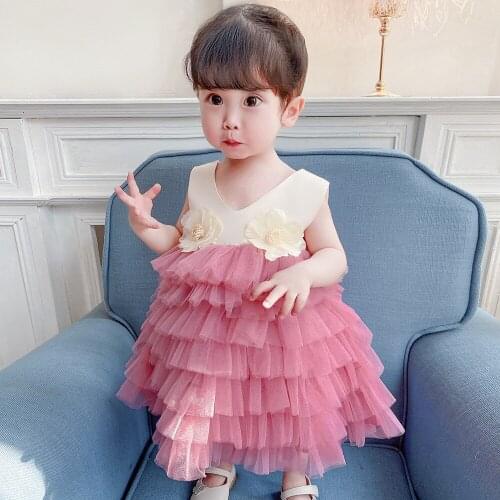 Baby Girls Formal Cake Dress Special Occasions Gown Pageant Party Birthday Wedding Flower Girl Dress for Toddler Ball Gown