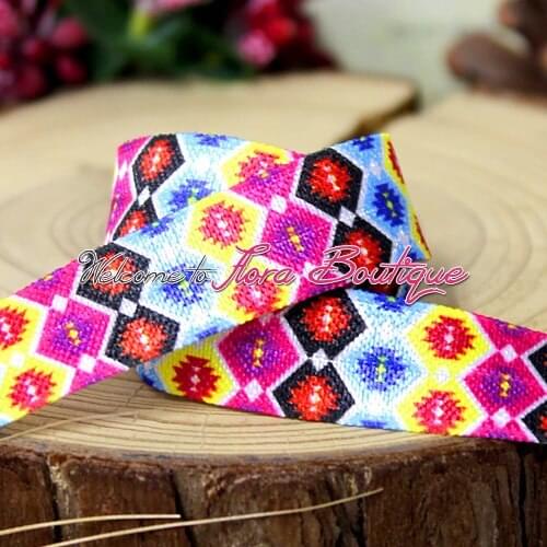 FLRA ElasticMulti-color aztec printing elastic headwear