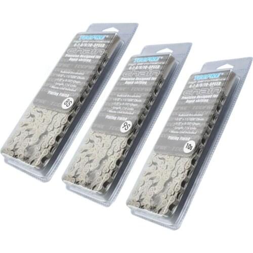 Anti-rust Silver Electroplated Electroplated 116 Links 6-7-8/9/10 Speed MTB Mountain Road Bike Chain Bike Accessories Bike Parts