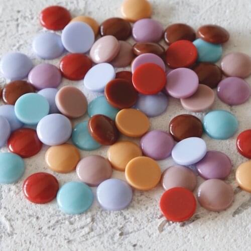 [Io customization] Childlike gray tone resin half maru ins style Japanese diy hand-made accessories retro earring material