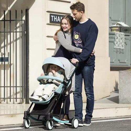 Multifunction Baby Stroller and Rocking Horse Portable Lightweight Newborn Carriage Infant Four Wheels Foldable Travel Pram