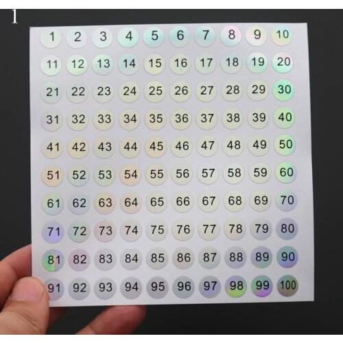 Number Sticker Marking Numbering 1-100/101-200 DIY Craft Nail Polish Lipstick Color Number Tag Digital Label Label Manicure Tool