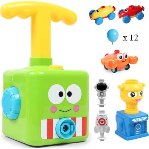 Power Balloon Launch Tower Toy Puzzle Fun Education Inertia Air Power Balloon Car Science Experiment Toy for Children Gift