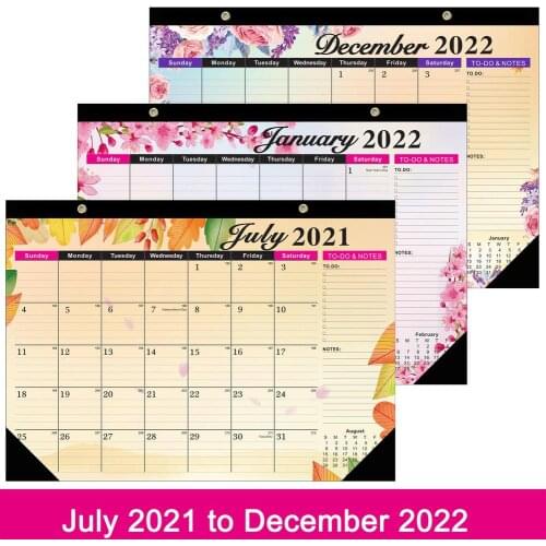 2021-2022 Desk Calendar Event Stickers Monthly Planner Runs from July 2021 - December 2022 Desk Calendar for Organizing