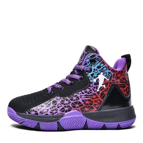 2021 New Spring and Autumn Boys Brand High Quality Mesh Sports Basketball Shoes Non-slip Girls Casual Shoes Boy Basket Trainers