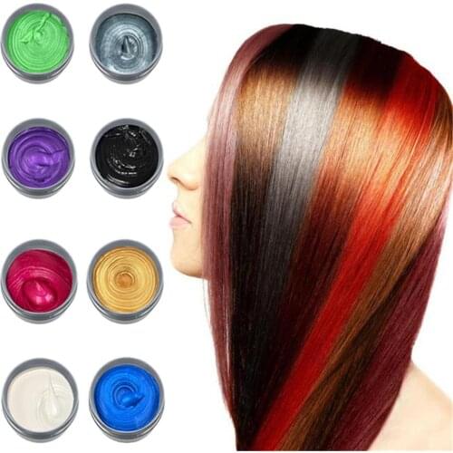 New 7 Colors Unisex DIY Hair Color Wax Mud Dye Cream One-time Temporary Modeling Hair Color Dyer For Stage Party Makeup