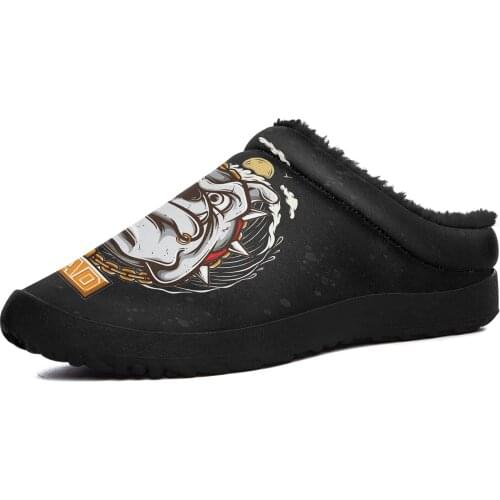 Wholesale Dropshipping Slippers Black Cool Comfortable Shoes For Men and Women Printing and Shipping Personal Design