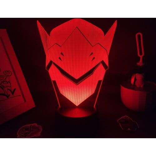 Overwatches OW Game Figure Shimada Genji 3D Lamps Led RGB Night Lights Birthday Gift Friend Gaming Bed Room Table Colorful Decor