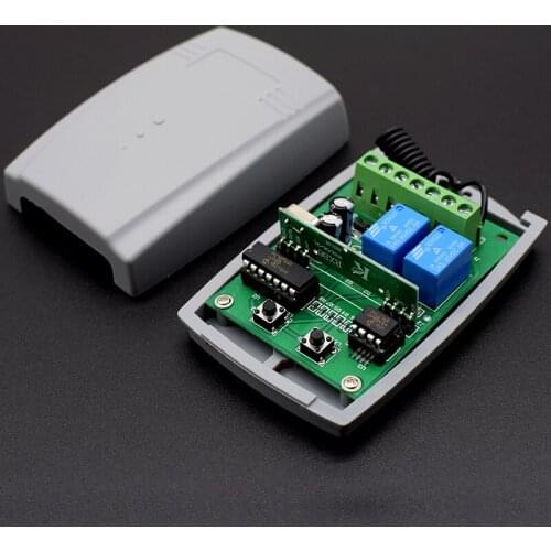 433.92MHz Garage Door Remote Control Receiver 2 channel 12-24V DC Remote Control Switch 433mhz Receiver For Garage Door 10pcs
