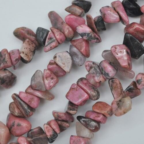 Rhodonite Chip Loose Beads Strand Strand 32 Inch Jewelry For Woman Gift Making E019