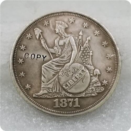 USA 1871 Indian Headdress Dollar Patterns COPY