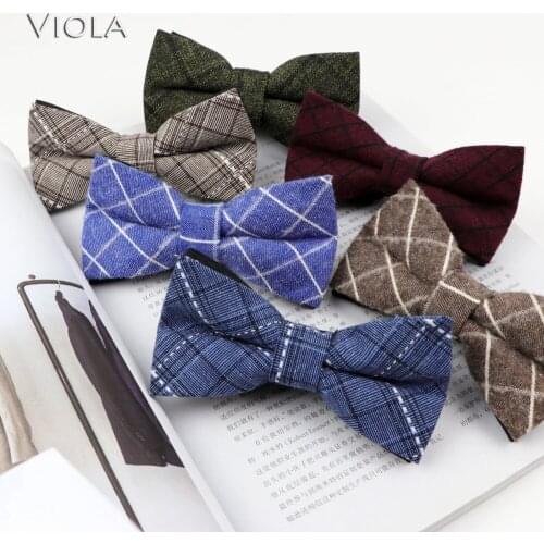 Stylish Plaid Striped Fashion Bowtie Men Casual Formal Party Wedding Tuxedo Butterfly Banquet Bow Tie Quality Accessory Gift