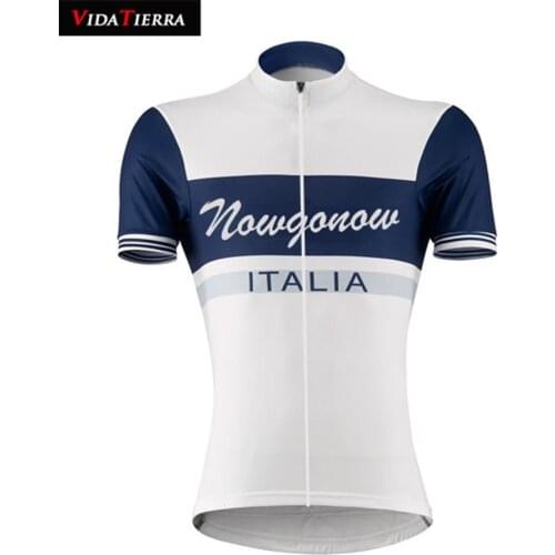 VIDATIERRA 2019 cycling jersey white blue Classical bike wear Italia national team winner Domineering honour can custom winner