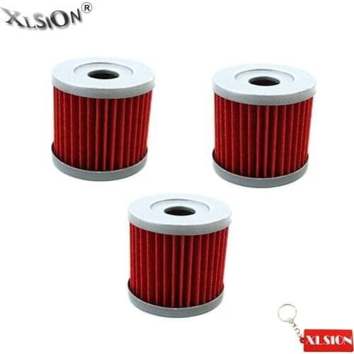 XLSION 3Pcs Oil Filters For SUZUKI DRZ400 DRZ400E DRZ400S DRZ400SM KAWASAKI KFX400 2003-2006 ARCTIC CAT DVX400 2004-2008