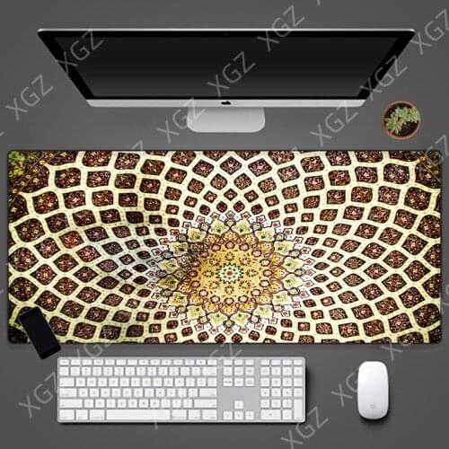 Yuzuoan New Persian Carpet Style Woven Carpet Gaming Mouse Pad XL Coaster Edge Retro Home Office Computer Desk Accessories