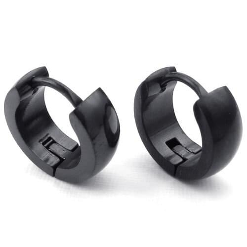 Womens Hot Present Bohemie Style Jewelry Stainless Steel Black Delicate Wholesale Customized Earrings Size:8-12