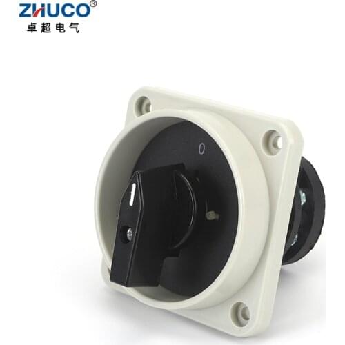 ZHUCO C180-2GS 0-1 2 Positions 2 Poles 500V 25A Rotary Cam Switch Changeover Control Switch Panel Mounted For Electrician Using