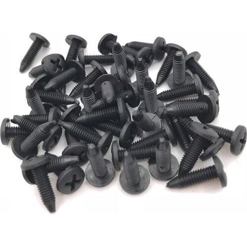 10/20/50pcs Car 6mm Hole Plastic Rivets Fastener Push Clip Auto Vehicle Door Trim Panel Retainer Fastener Clips for Toyota Honda