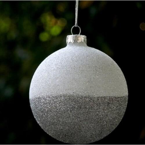 16pcs/pack Diameter=8cm Powder Decorative Glass Christmas Ball Glass Globe School Window Wedding Decoration Christmas Day