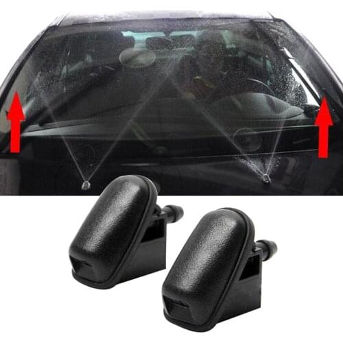 2-Pack Fan Shaped Water Spray Windshield Wiper Jet Washer Nozzle With Rubber Gasket For Ford Focu 2 Mk2 Mk3