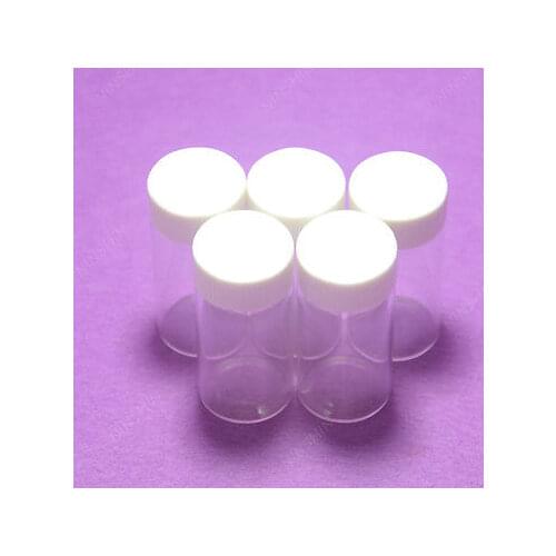 20ML Clear Reagent Bottle,Sample,Penicillin Vials,With PP Screw Lid,5PCS/LOT