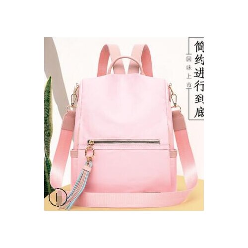 30pcs/lot korean style woman oxford patchwork tassel backpack female casual school bag