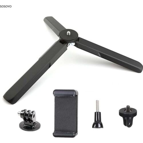 5 in 1 Aluminum Tripod Handheld Bracket Selfie Stick Monopod With Phone Clip Adapter For Gopro DJI Osmo Action camera Accessory