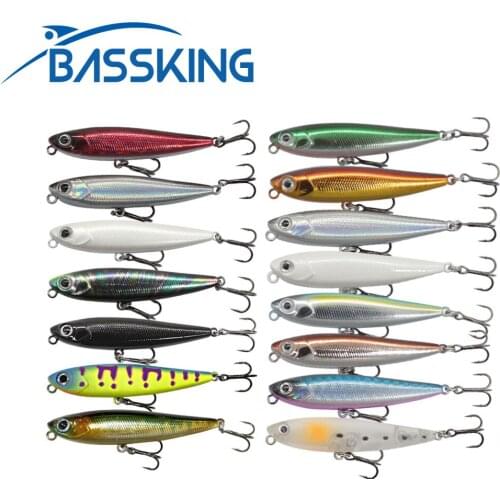 BASSKING Topwater Pencil Fishing Lure 55mm 3.2g Quality Professional Swimbait Artificial Freshwater Hard Bait Plastic Wobblers