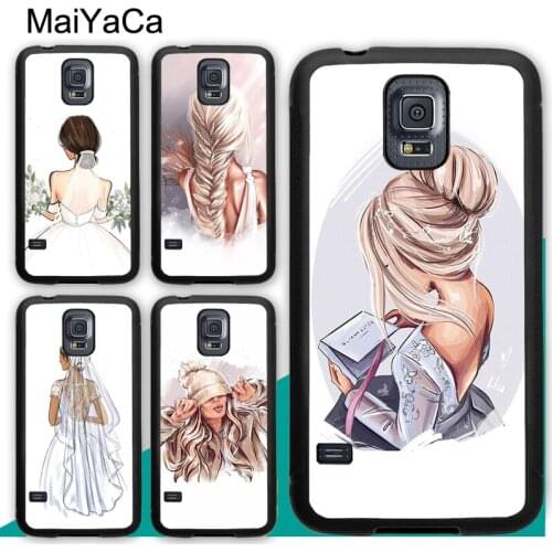 Fashion sketch print Girly Wedding dress Case For Samsung A21S A20e A71 A51 A10 A40 A50 A70 Galaxy S20 Plus S10 S9 Note 20 Ultra