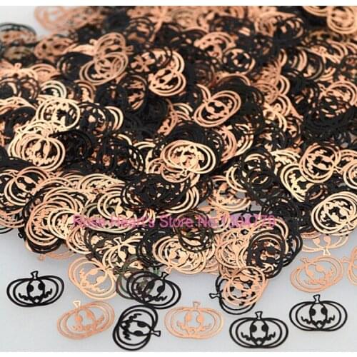 Black metal nail foil decals nail art decorations tools Halloween Pumpkin Design