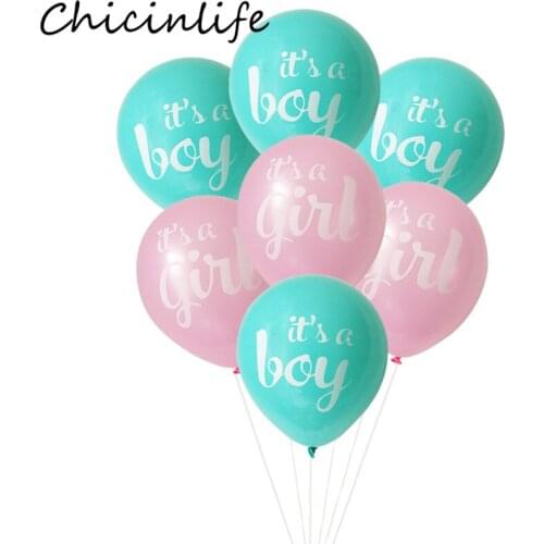 Chicinlife 10Pcs Blue/Pink 10inch Its A Boy/Girl Latex Balloons Birthday Party Decor Baby Shower Gender Reveal Party Supplies